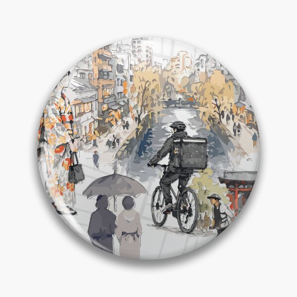Item preview, Mixed-media sketch illustration of a Japanese street scene designed and sold by maewjpho.