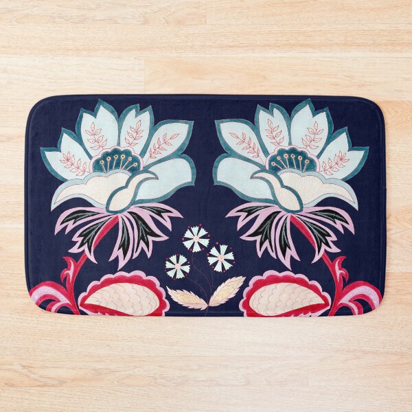 Item preview, Lotus Vine – Deep Navy designed and sold by Piret Victoria Studio.