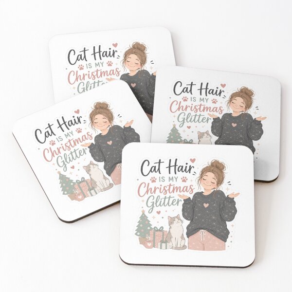 Item preview, Cat Hair Is My Christmas Glitter – Funny Cat Mom Christmas designed and sold by SVALANART.