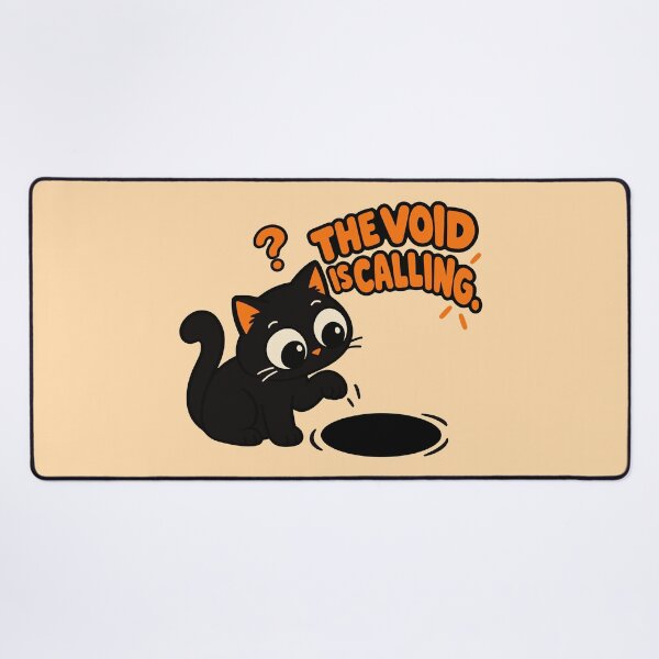 Item preview, The Void Is Calling Funny Black Cat designed and sold by MewMade.