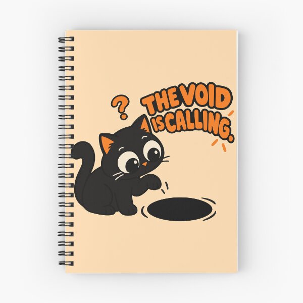 Item preview, The Void Is Calling Funny Black Cat designed and sold by MewMade.