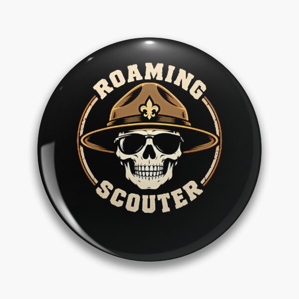 Item preview, Roaming Scouter Skull Scout Master Outdoor Adventure designed and sold by slmfams.