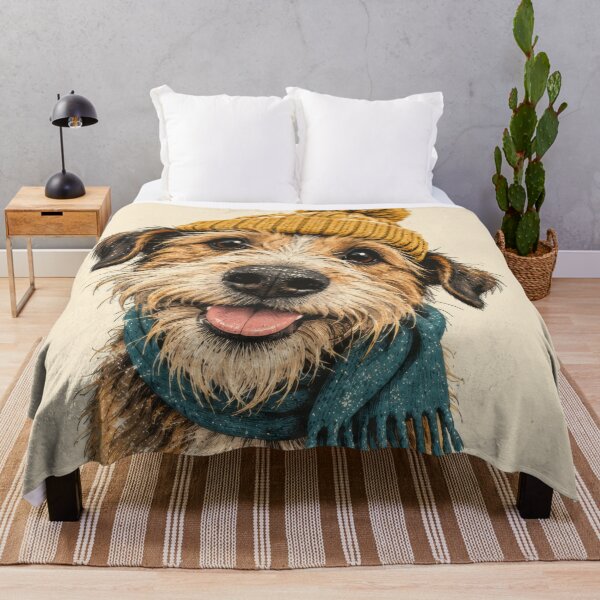 Item preview, Dog wearing a hat and scarf designed and sold by anytka.