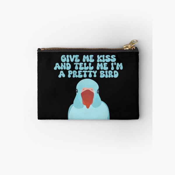 Item preview, Give me Kiss and Tell me I'm a Pretty Bird - Blue Ringneck designed and sold by FandomizedRose.