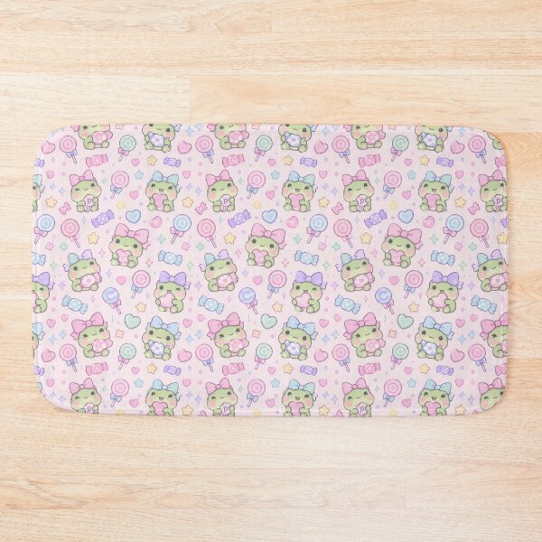 Item preview, Kawaii Frog Candy Bow Pattern designed and sold by Soft Berry Studio.