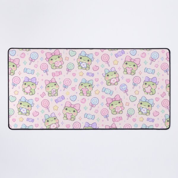 Item preview, Kawaii Frog Candy Bow Pattern designed and sold by Soft Berry Studio.