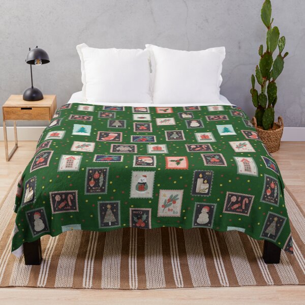 Item preview, Christmas Stamps & Dots on Forest Green  designed and sold by KSimpson838.
