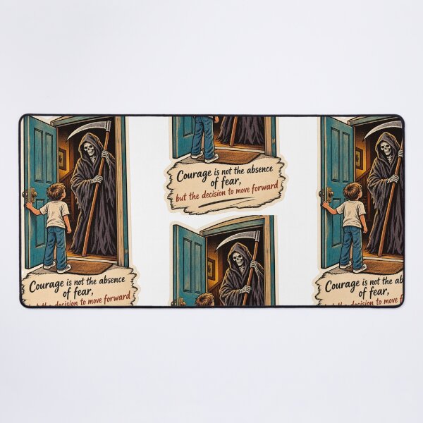 Item preview, Courage Is Not The Absence Of Fear Vintage Grim Reaper Sticker designed and sold by PRIME4YOU.