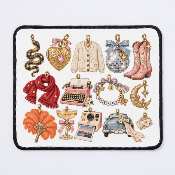 Item preview, Copy of Swiftie Eras Charm Sticker Pack – Taylor Inspired Icons, Cardigan, Mirrorball, Snake, Getaway Car & Showgirl designed and sold by taylorvinyls.