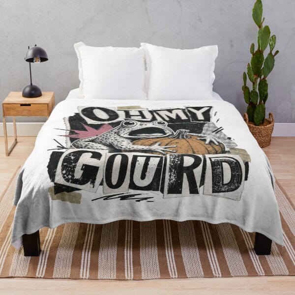 Item preview, Oh My Gourd Frog Vintage Zine T-Shirt | Funny Pumpkin Toad Newspaper Cutout Halloween Gift designed and sold by illeN-Art-World.