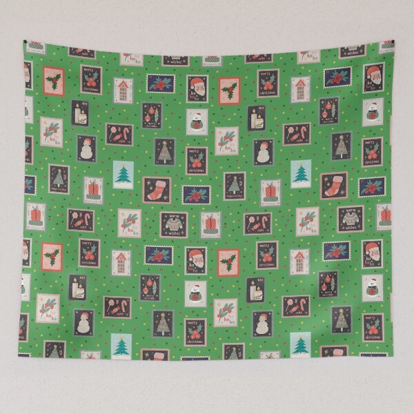 Item preview, Christmas Stamps & Dots on Green  designed and sold by KSimpson838.