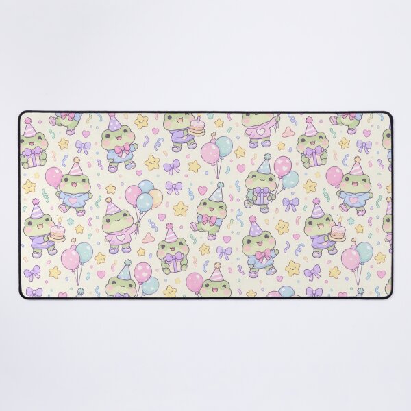 Item preview, Kawaii Frog Celebration Pattern designed and sold by Soft Berry Studio.