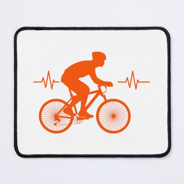 Item preview, Cyclist Heartbeat Silhouette Design | Bicycle Rider Heart Rate Art | Gift For Cyclist And Biker designed and sold by StyxIND.