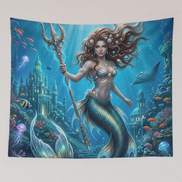 Item preview, Mermaid Warrior - Deep Sea Atlantis designed and sold by Lucid Dream Pixel.