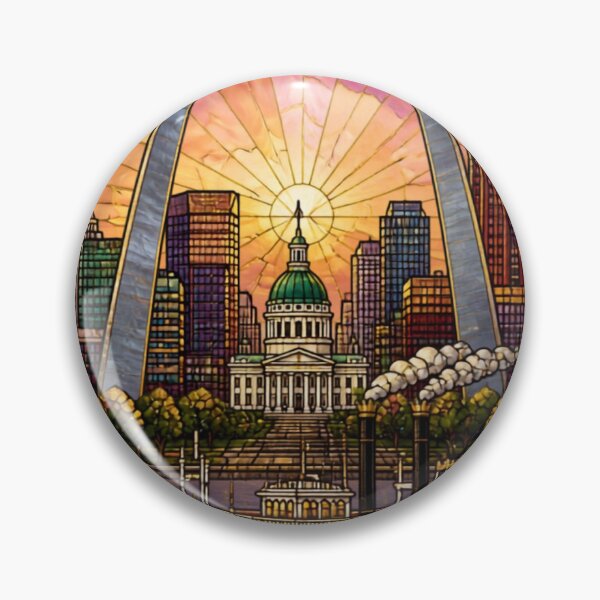 Item preview, Stained glass view of St. Louis MO. designed and sold by BigDaddysmerch.