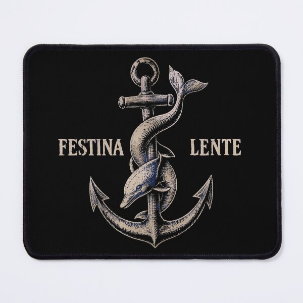 Item preview, Festina Lente Anchor Dolphin designed and sold by FieldsnancyArts.