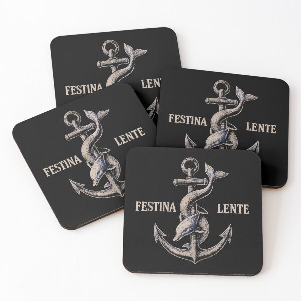 Item preview, Festina Lente Anchor Dolphin designed and sold by FieldsnancyArts.