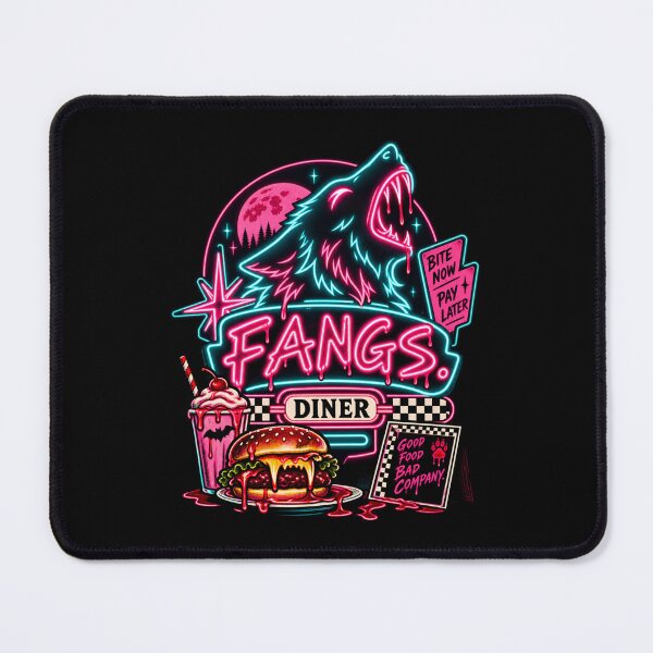 Item preview, Neon Fangs - Retro Horror Diner designed and sold by SidTastic .