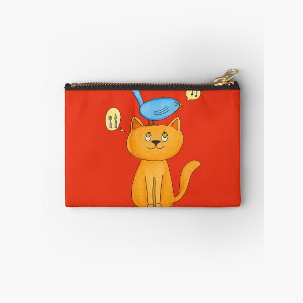 Item preview, Cat with Bird Singing on its Head designed and sold by cbfineart.