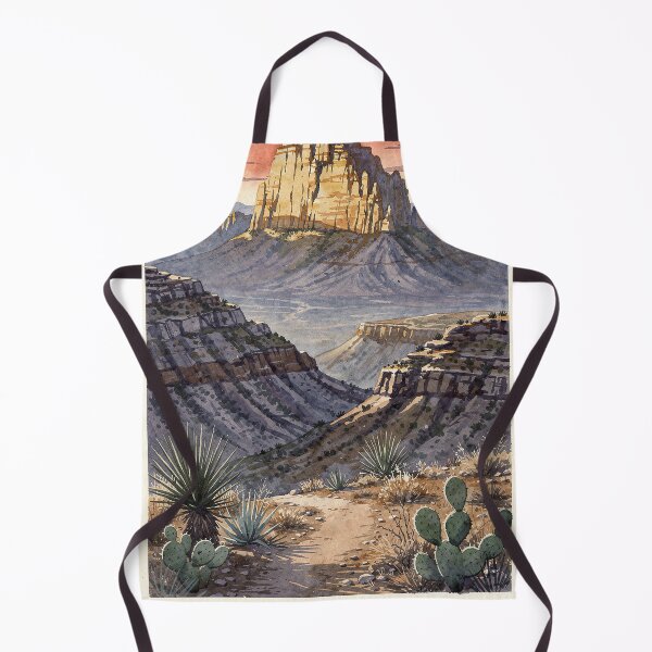Item preview, Guadalupe Mountains National Park Texas Vintage Watercolor Travel designed and sold by Teelogic.