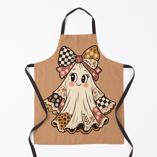 Item preview, Boho Ghost Vintage Cartoon Halloween Coquette Bow Botanical Patterns designed and sold by Itaya Art.