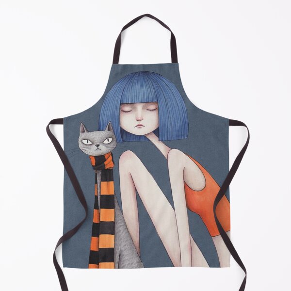 Item preview, Whimsical Patchwork Girl Watercolor Illustration designed and sold by NatArtSA.