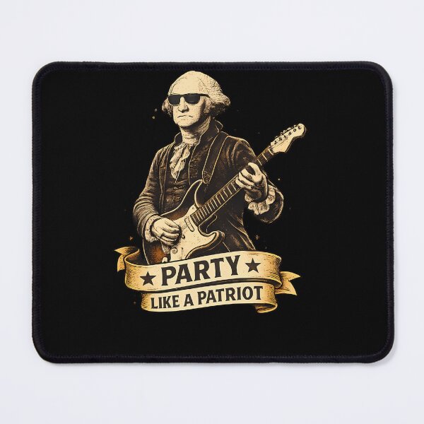 Item preview, Party Like A Patriot George Washington Guitar Rock Funny Patriotic designed and sold by slmfams.