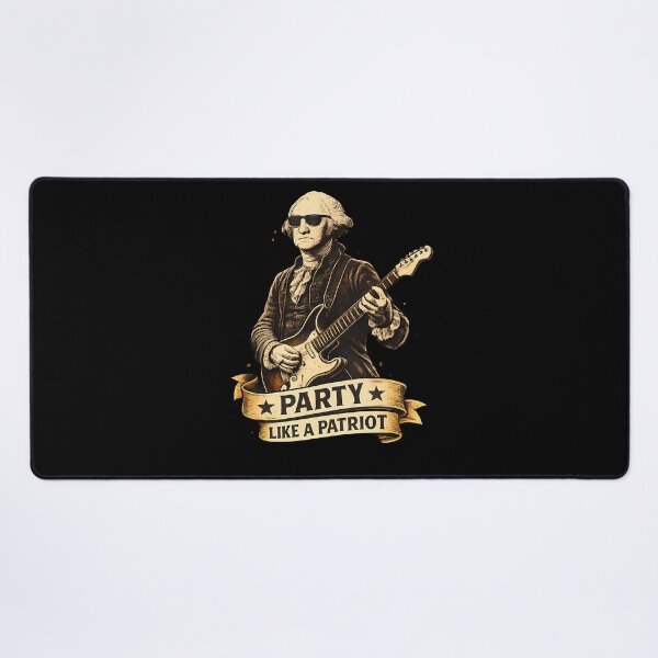 Item preview, Party Like A Patriot George Washington Guitar Rock Funny Patriotic designed and sold by slmfams.