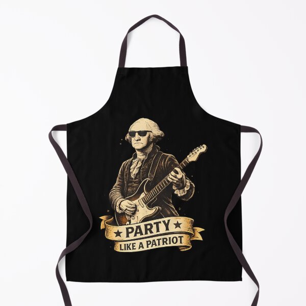 Item preview, Party Like A Patriot George Washington Guitar Rock Funny Patriotic designed and sold by slmfams.