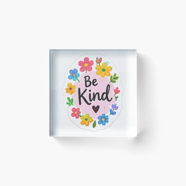Item preview, Be Kind Floral Inspirational Sticker – Positive Vibes Cute Flower Design designed and sold by LearnFunStore.