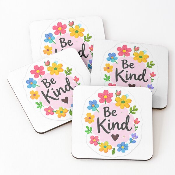 Item preview, Pegatina floral inspiradora "Sé amable" – Diseño floral con vibras positivas designed and sold by LearnFunStore.