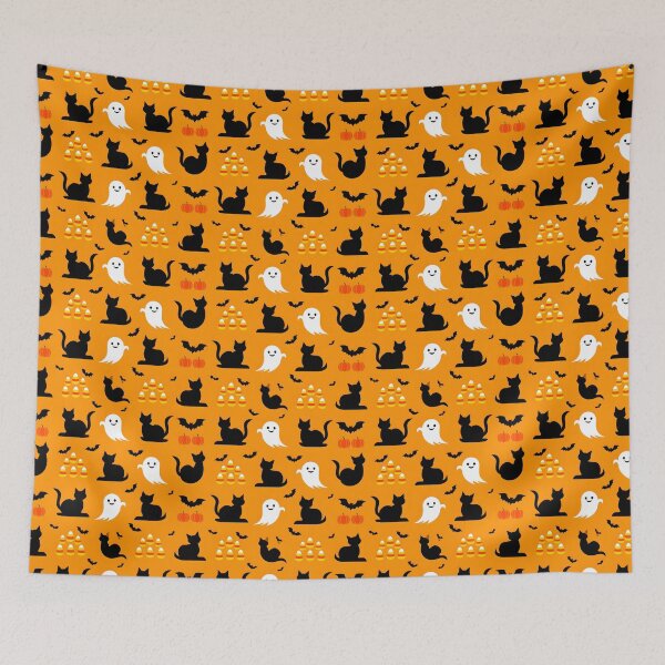 Item preview, Black Cat and Candy Corn designed and sold by AlyssasCreativeBoutique.