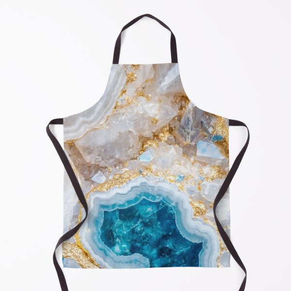 Item preview, Blue Agate Geode with Gold Veins — Crystal Mineral Marble Aesthetic designed and sold by LYAN-STORE.