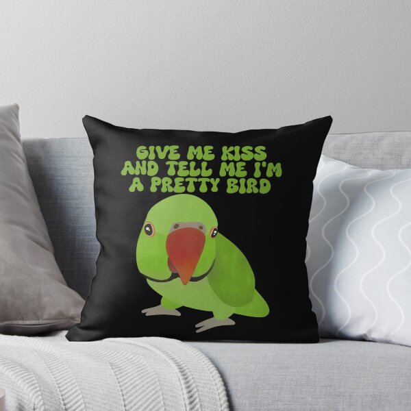 Item preview, Give me Kiss and Tell me I'm a Pretty Bird - Green Ringneck designed and sold by FandomizedRose.