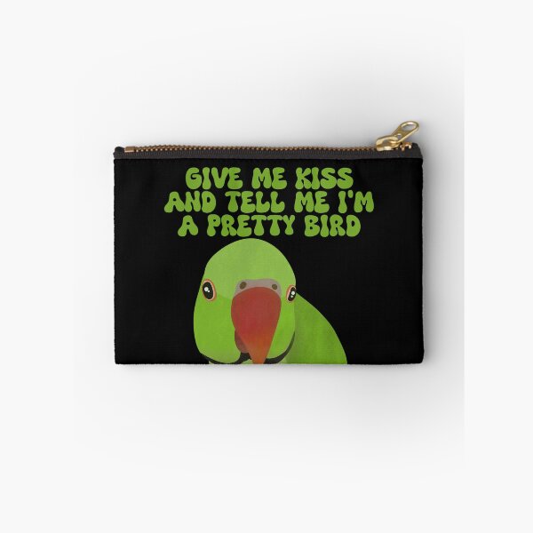 Item preview, Give me Kiss and Tell me I'm a Pretty Bird - Green Ringneck designed and sold by FandomizedRose.