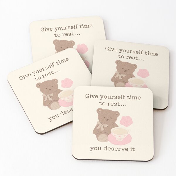 Item preview, Coquette Teddy Bear Give Yourself Time To Rest designed and sold by miawgigi.