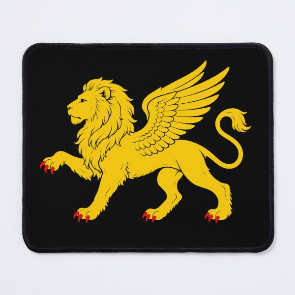 Item preview, Winged Lion Heraldic Emblem – Medieval Golden Lion Design designed and sold by Fradikal.