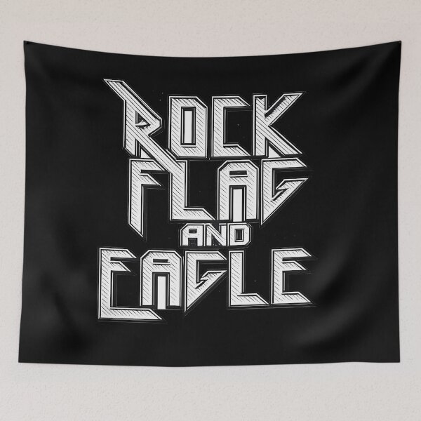 Item preview, Rock Flag And Eagle Hard Rock Metal Band Style Funny Patriotic designed and sold by slmfams.