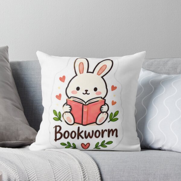 Item preview, Bookworm Sticker – Cute Reading Rabbit Book Lover Sticker designed and sold by LearnFunStore.
