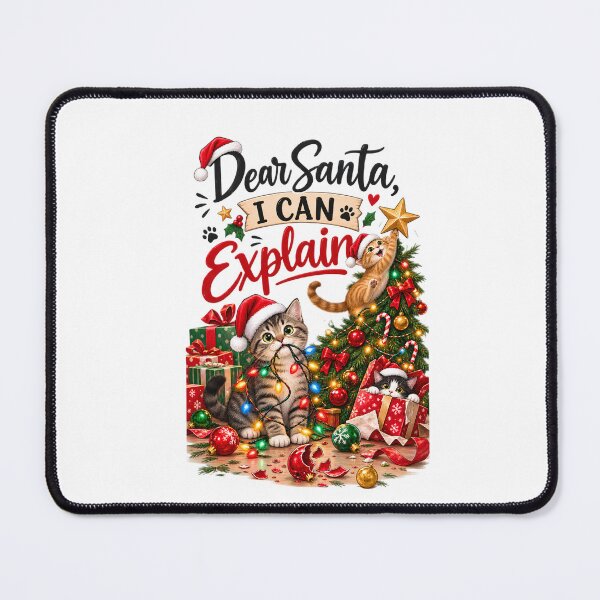 Item preview, Dear Santa I Can Explain – Funny Cat Christmas Chaos designed and sold by SVALANART.