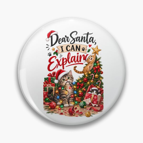 Item preview, Dear Santa I Can Explain – Funny Cat Christmas Chaos designed and sold by SVALANART.