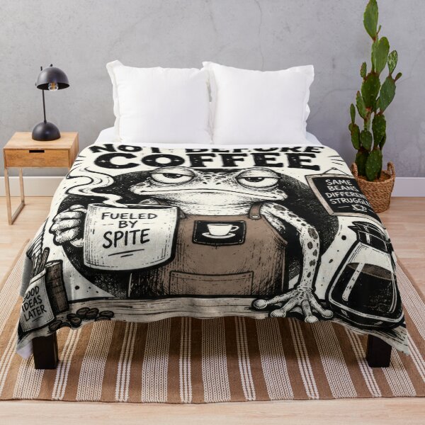 Item preview, Frog with coffee mug and sign designed and sold by anytka.