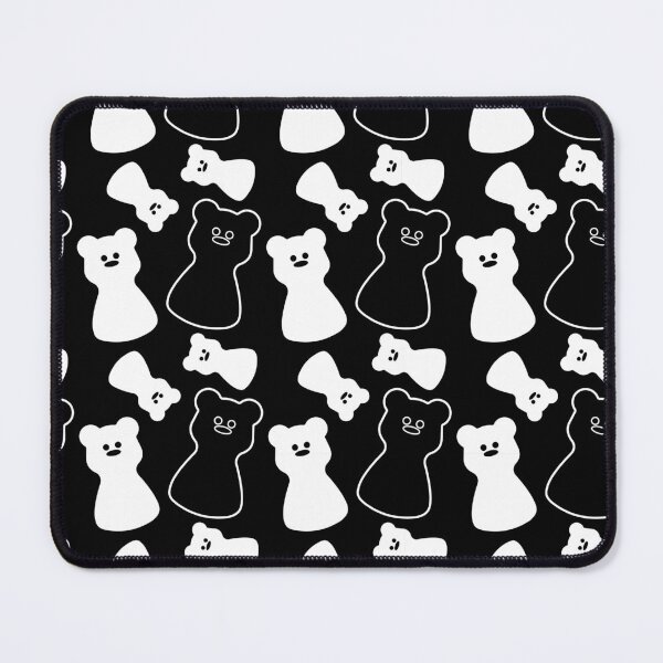 Item preview, Gummy Bear Chaos. Black and White Y2K Pattern. Dark Mode designed and sold by AnnaDesertArt.
