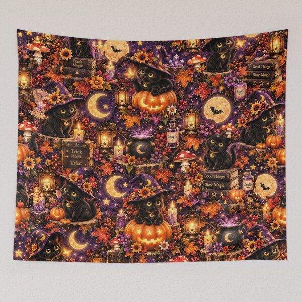 Item preview, Black Cat Magic designed and sold by FairyArtCottage.