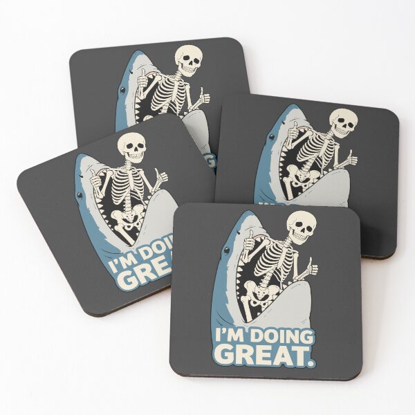 Item preview, Sarcastic Shark Skeleton – I’m Doing Great designed and sold by SakuraHaven.