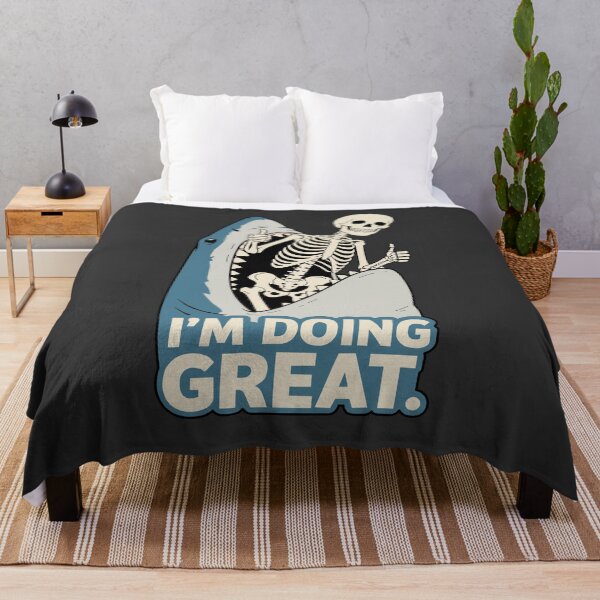 Item preview, Sarcastic Shark Skeleton – I’m Doing Great designed and sold by SakuraHaven.