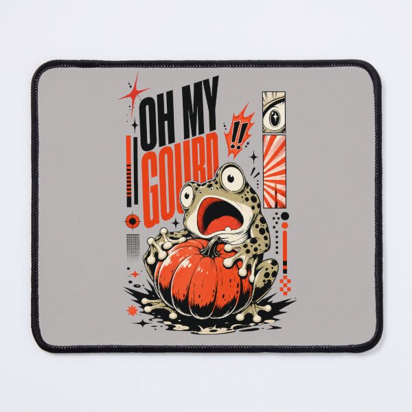 Item preview, Oh My Gourd Anime Frog Graphic Poster T-Shirt | Shocked Pumpkin Toad Red Black Comic Gift designed and sold by illeN-Art-World.