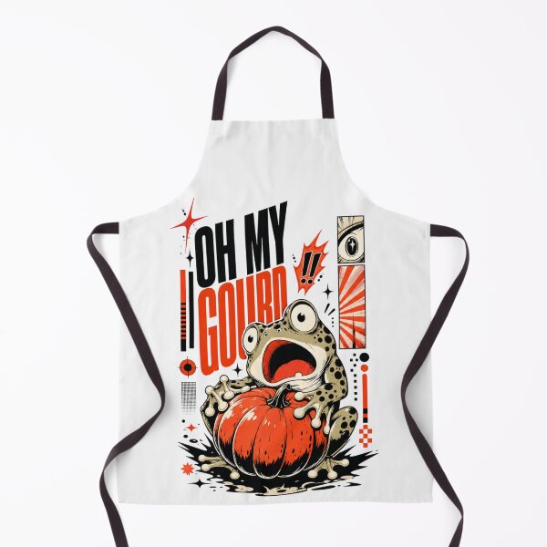 Item preview, Oh My Gourd Anime Frog Graphic Poster T-Shirt | Shocked Pumpkin Toad Red Black Comic Gift designed and sold by illeN-Art-World.