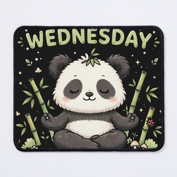 Item preview, Wednesday Yoga Panda Meditation - Cute Zen Kawaii designed and sold by Surviving Monday Club.