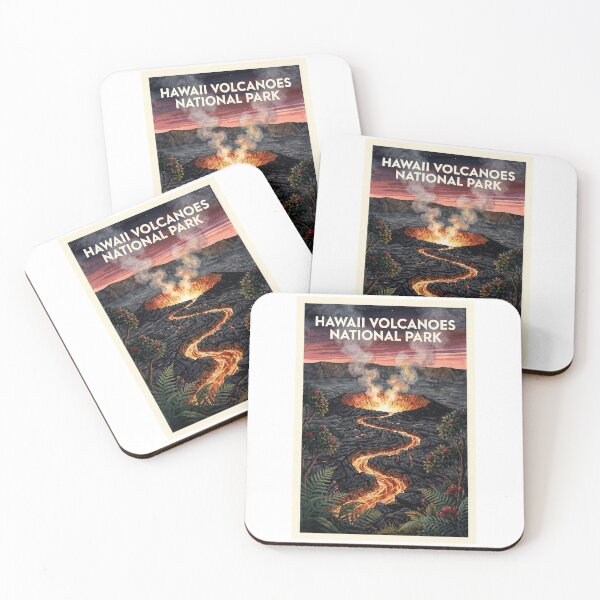 Item preview, Hawaii Volcanoes National Park Hawaii Vintage Watercolor Travel designed and sold by Teelogic.